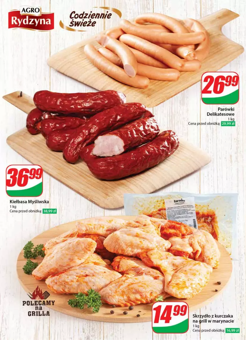 Gazetka promocyjna Dino - Gazetka 15 / 2024 - ważna 10.04 do 16.04.2024 - strona 28 - produkty: Grill, Kiełbasa, Kurczak, Parówki