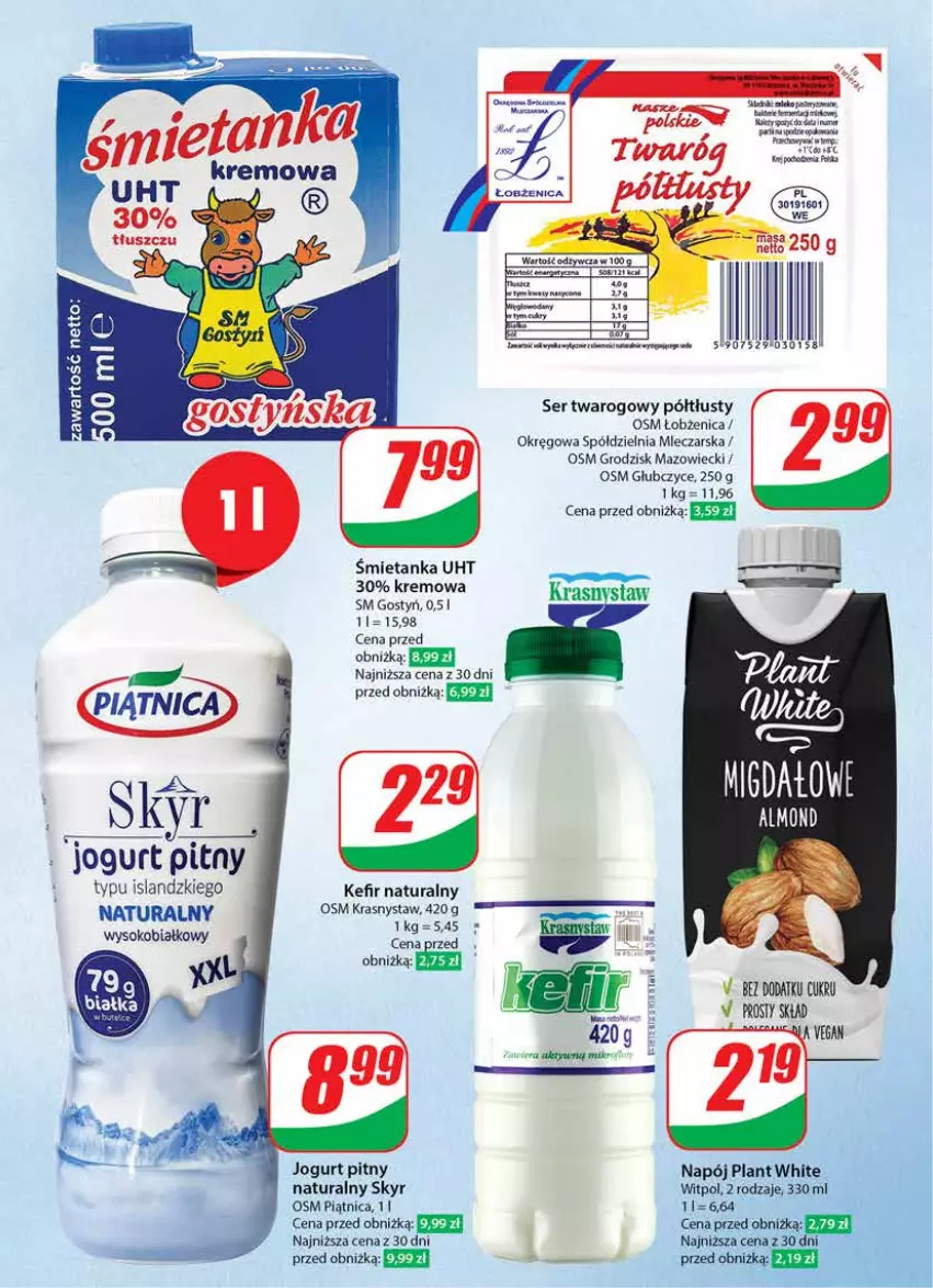 Gazetka promocyjna Dino - Gazetka 15 / 2024 - ważna 10.04 do 16.04.2024 - strona 35 - produkty: Isla, Jogurt, Jogurt pitny, Kefir, Kefir naturalny, Napój, Piątnica, Ser, Ser twarogowy, Sok, Spodnie