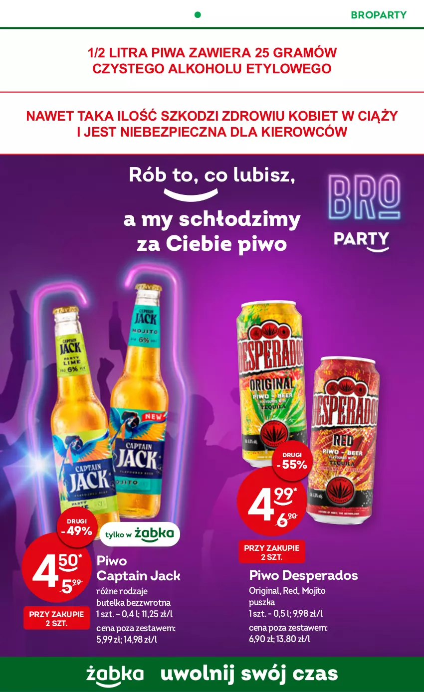 Gazetka promocyjna Żabka - ważna 18.01 do 24.01.2023 - strona 15 - produkty: Captain Jack, Desperados, Gin, Gra, Piec, Piwa, Piwo