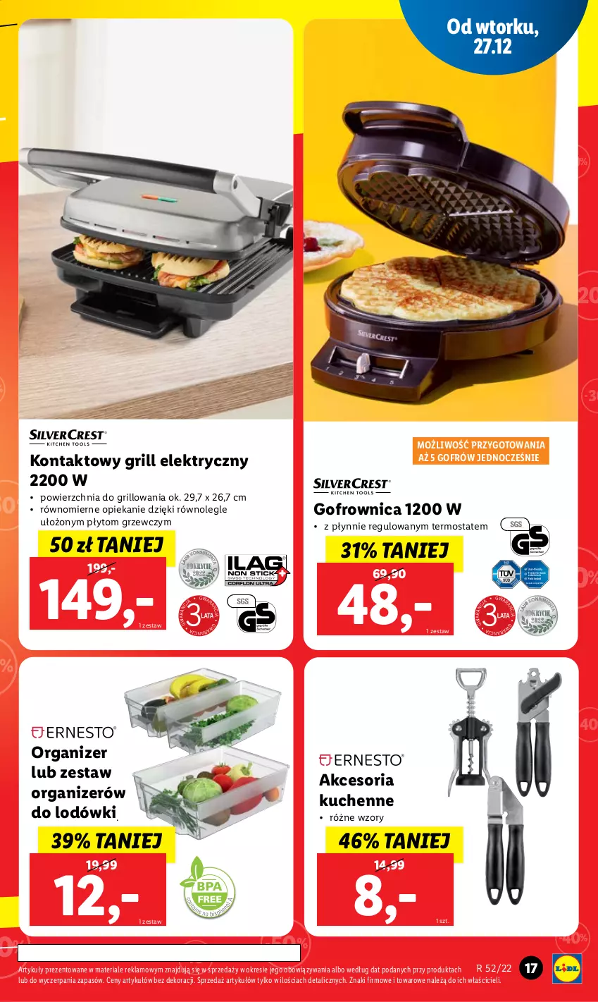 Gazetka promocyjna Lidl - GAZETKA - ważna 27.12 do 31.12.2022 - strona 31 - produkty: Gofrownica, Grill, Organizer, Termos