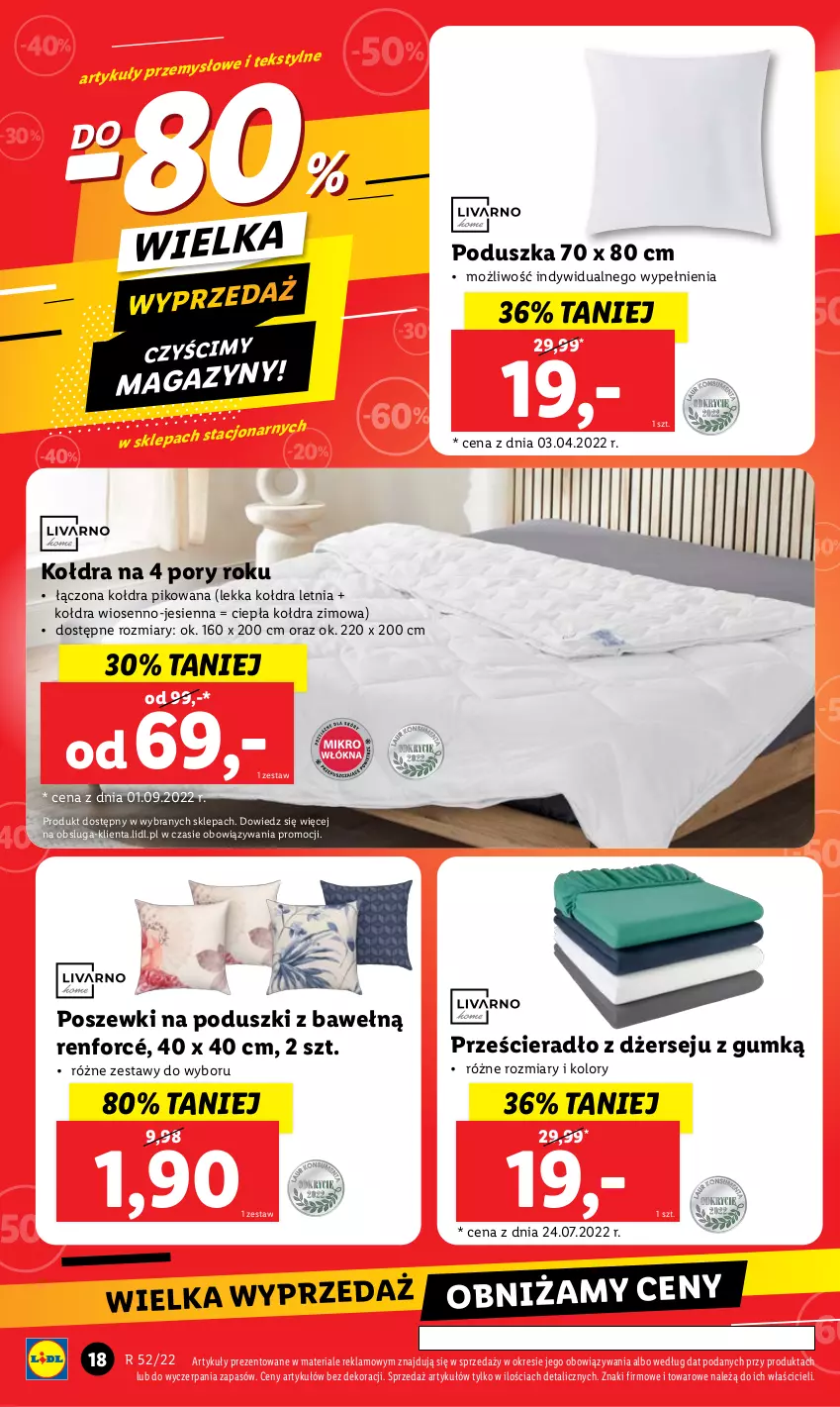 Gazetka promocyjna Lidl - GAZETKA - ważna 27.12 do 31.12.2022 - strona 32 - produkty: Kołdra, Poduszka, Por, Prześcieradło