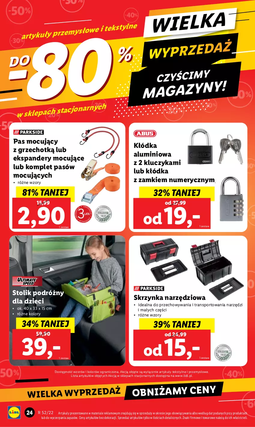 Gazetka promocyjna Lidl - GAZETKA - ważna 27.12 do 31.12.2022 - strona 38 - produkty: Dzieci, Ekspander, Gra, Kłódka, Por, Skrzynka narzędziowa, Sport, Stolik, Tran