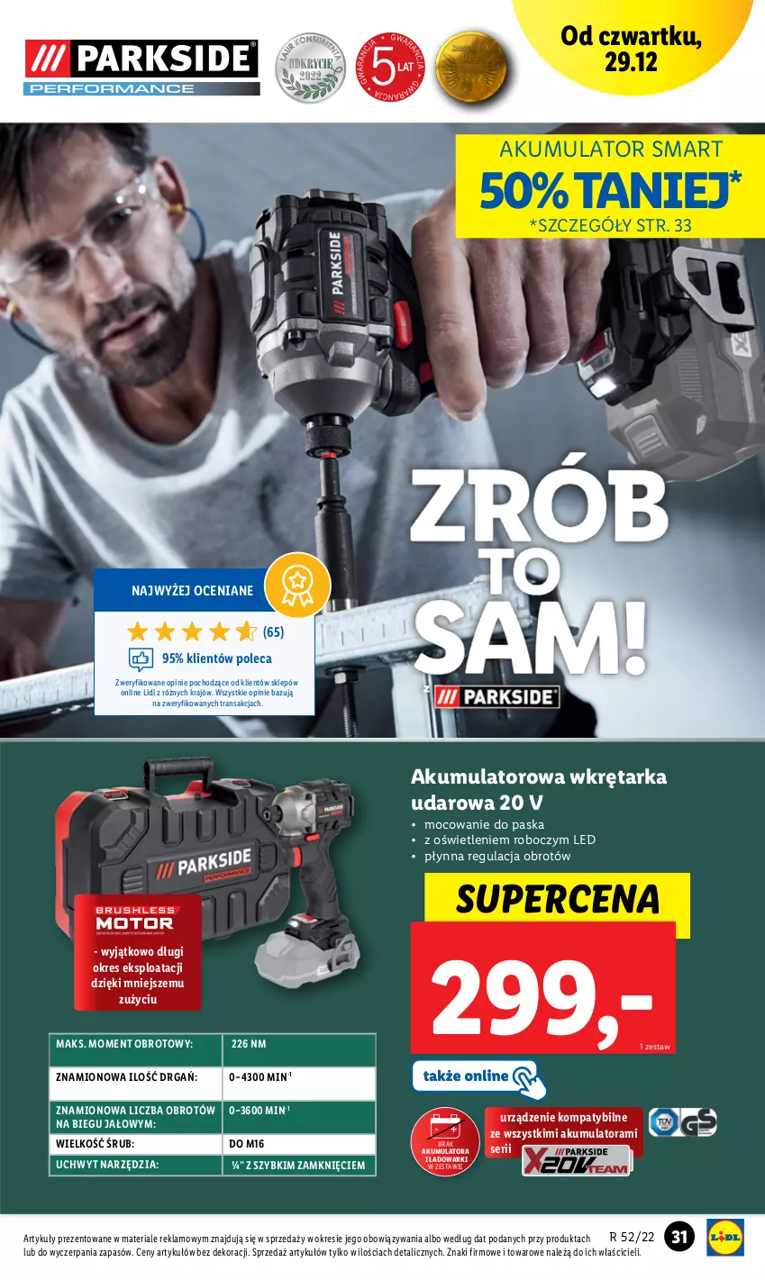 Gazetka promocyjna Lidl - GAZETKA - ważna 27.12 do 31.12.2022 - strona 47 - produkty: Akumulator, Ser, Tarka, Tran, Wkręt, Wkrętarka