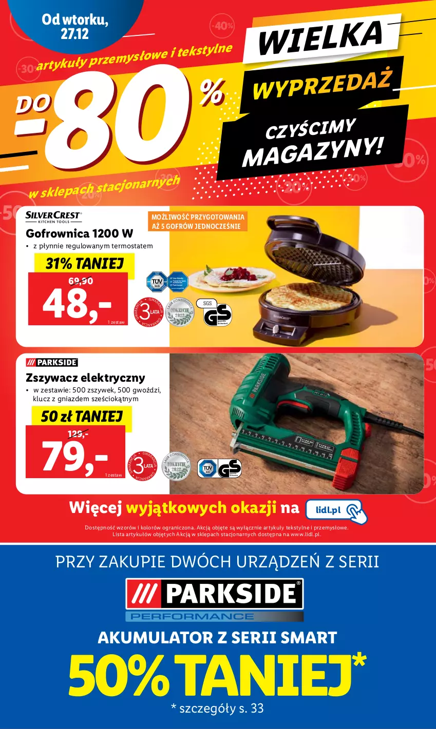 Gazetka promocyjna Lidl - GAZETKA - ważna 27.12 do 31.12.2022 - strona 62 - produkty: Akumulator, Gofrownica, Gra, Ser, Termos