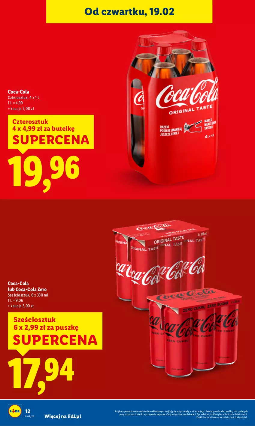 Gazetka promocyjna Lidl - GAZETKA - ważna 19.02 do 21.02.2026 - strona 12 - produkty: Coca-Cola