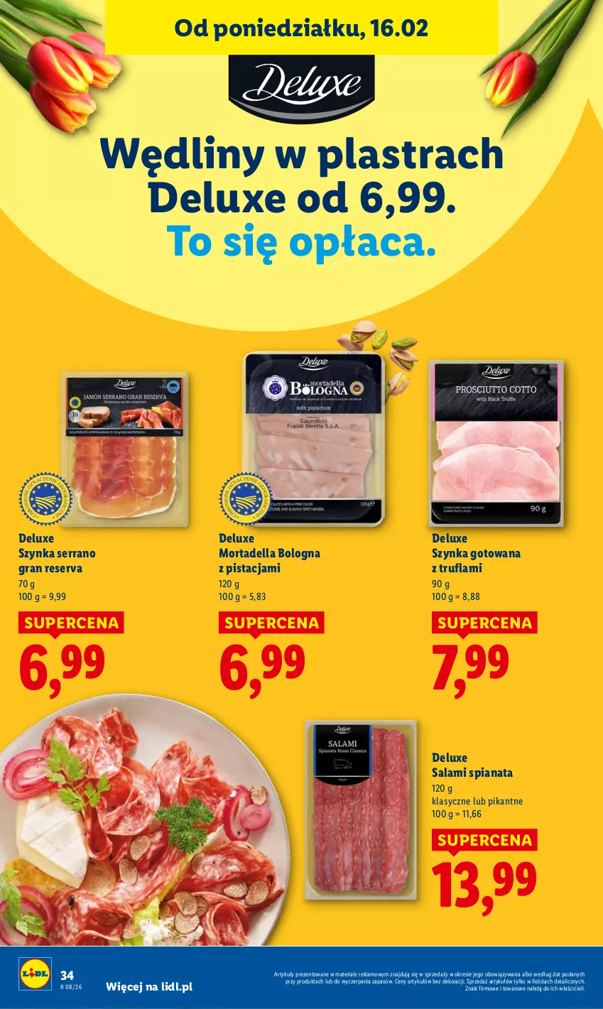 Gazetka promocyjna Lidl - GAZETKA - ważna 19.02 do 21.02.2026 - strona 34 - produkty: Dell, Gra, Mortadella, Salami, Ser, Szynka