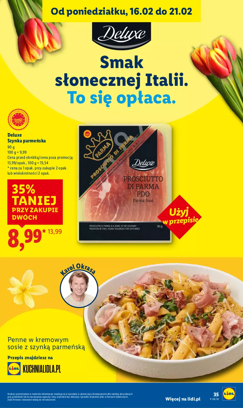 Gazetka promocyjna Lidl - GAZETKA - ważna 19.02 do 21.02.2026 - strona 35 - produkty: Penne, Sos, Szynka