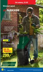 Gazetka promocyjna Lidl - GAZETKA - Gazetka - ważna od 21.02 do 21.02.2026 - strona 16 - produkty: Parkside, Noż, Rozdrabniacz, Torba, Ogród