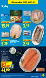 Gazetka promocyjna Lidl - GAZETKA - Gazetka - ważna od 21.02 do 21.02.2026 - strona 31 - produkty: Por, Pstrąg tęczowy, Miruna, Tusz, Pstrąg, Dorsz, Małże