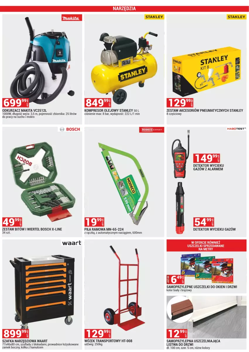 Gazetka promocyjna Merkury Market - ważna 01.10 do 31.10.2024 - strona 57 - produkty: Bosch, Drzwi, Dźwig, Kompresor, Kompresor olejowy, Listwa, Makita, Mop, Odkurzacz, Olej, Por, Sport, Szafka, Tran, Wózek, Wózek transportowy