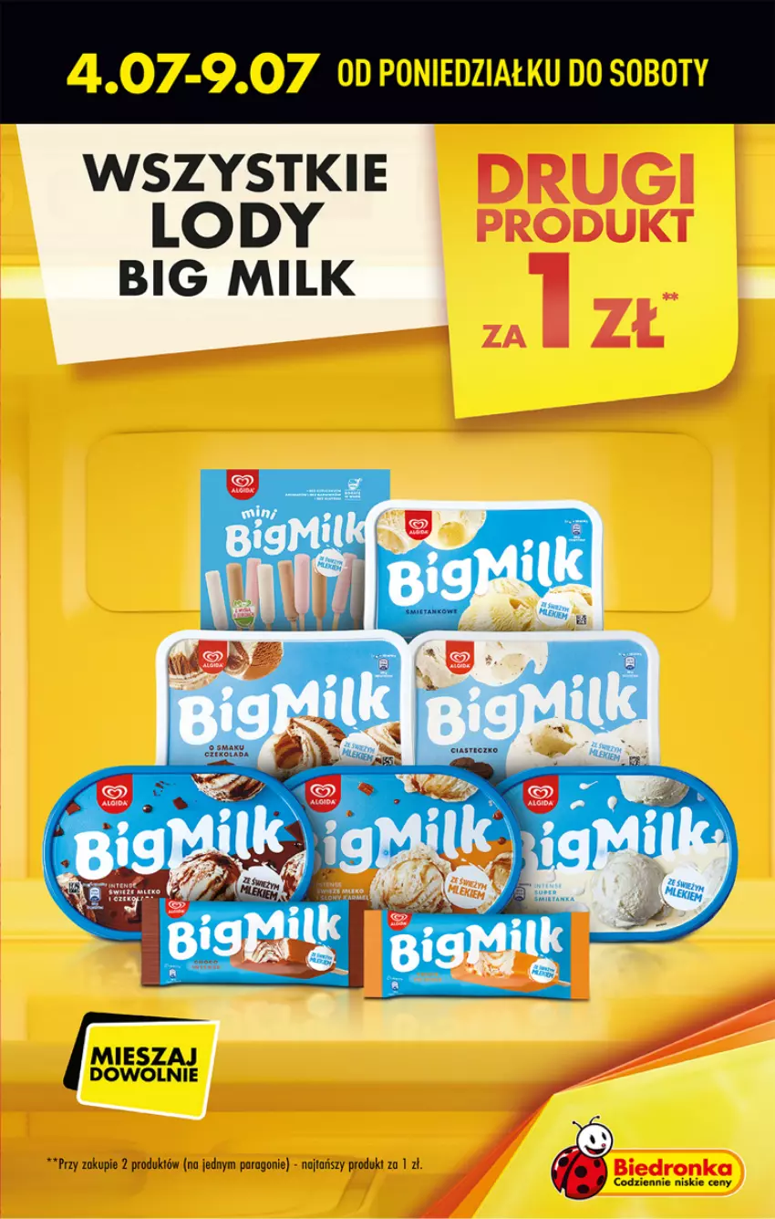 Gazetka promocyjna Biedronka - ważna 04.07 do 09.07.2022 - strona 5 - produkty: Big Milk, Dron, Lody