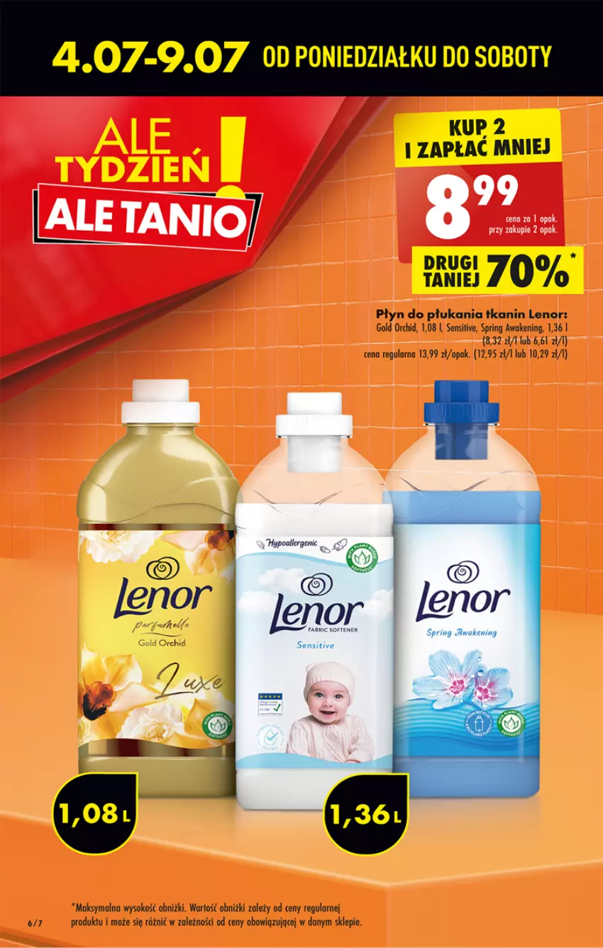 Gazetka promocyjna Biedronka - ważna 04.07 do 09.07.2022 - strona 6 - produkty: Lenor, Płyn do płukania, Sok