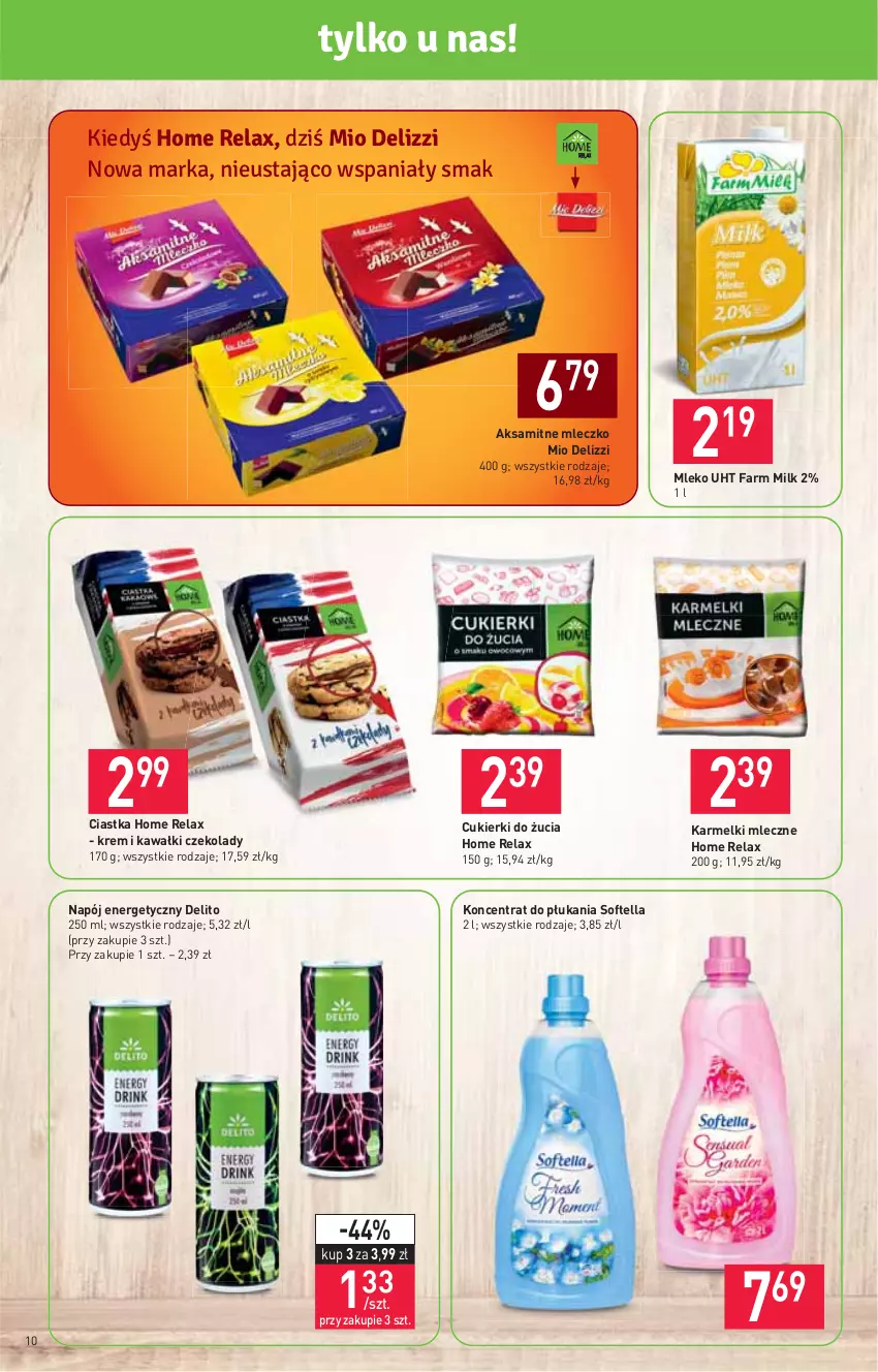 Gazetka promocyjna Stokrotka - Supermarket - ważna 22.04 do 29.04.2021 - strona 10 - produkty: Aksam, Ciastka, Cukier, Cukierki, Fa, Farm Milk, Kawa, Mleczko, Mleko, Napój, Napój energetyczny