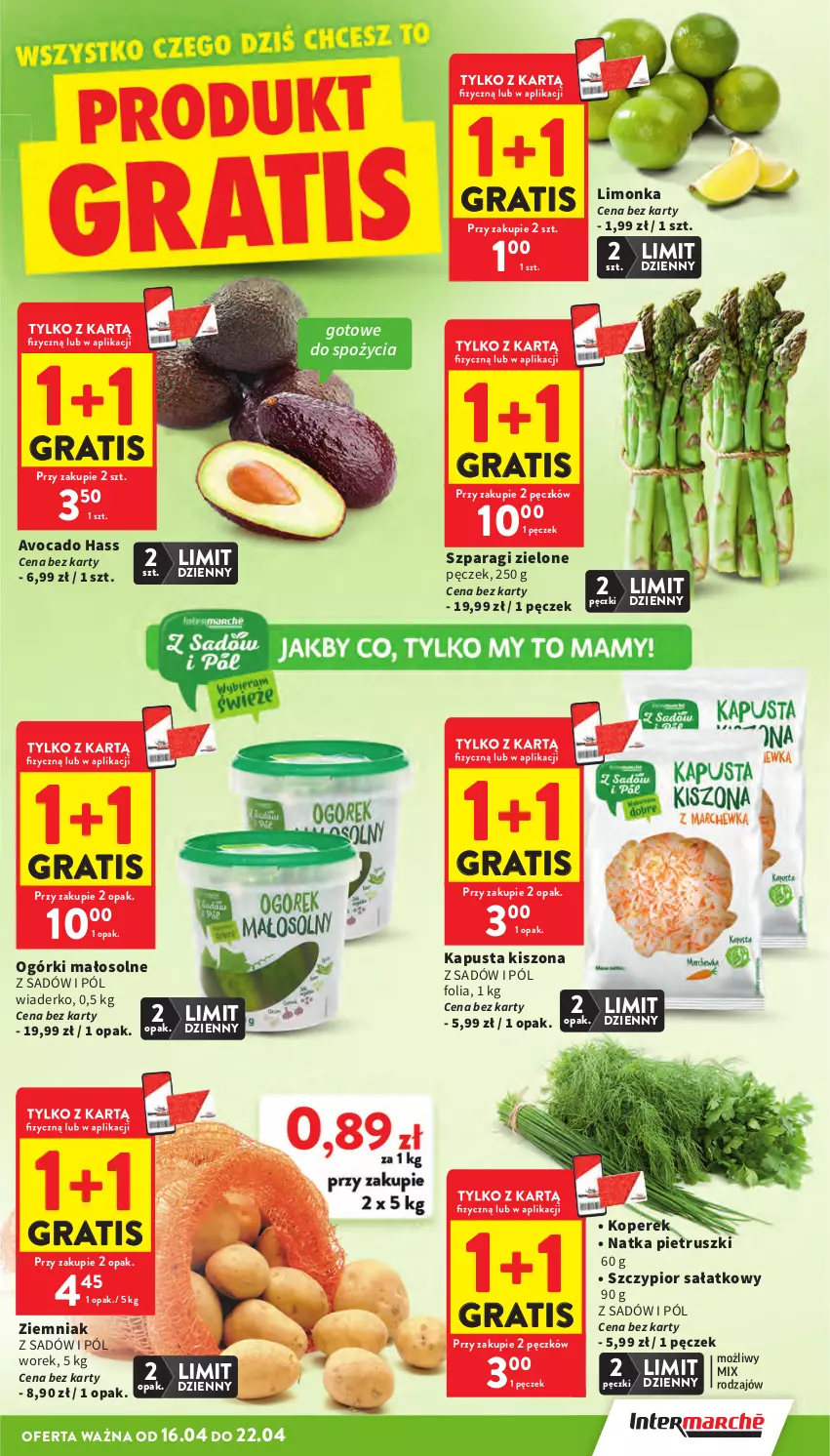 Gazetka promocyjna Intermarche - Gazetka Intermarche - ważna 16.04 do 22.04.2026 - strona 11 - produkty: Avocado, Gra, Limonka, Natka pietruszki, Sałat