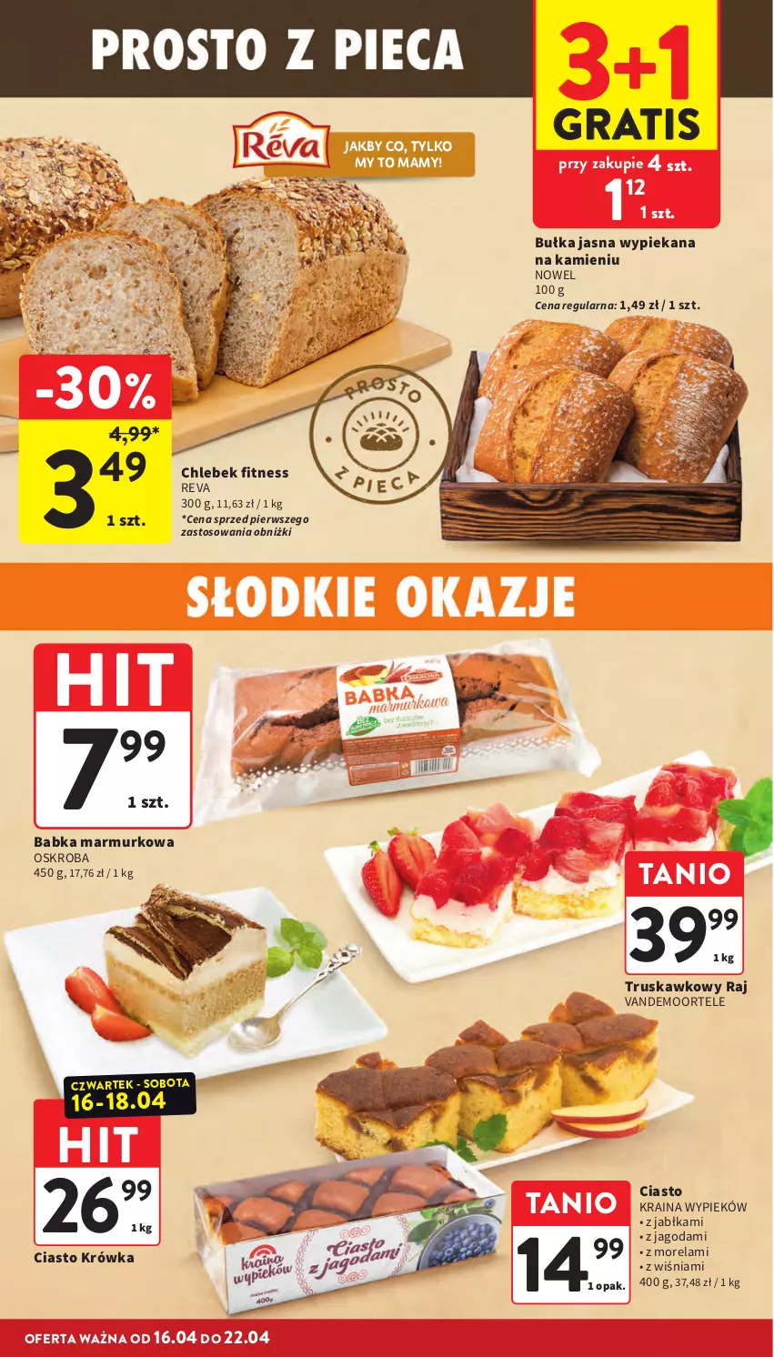 Gazetka promocyjna Intermarche - Gazetka Intermarche - ważna 16.04 do 22.04.2026 - strona 18 - produkty: Babka, Bułka, Chleb, Gra, Jabłka, Morela