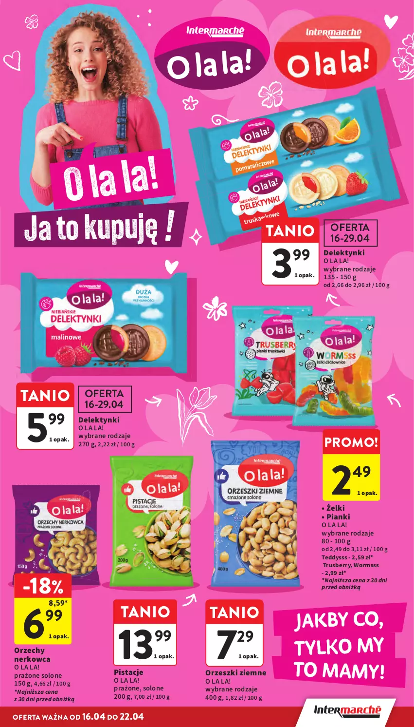 Gazetka promocyjna Intermarche - Gazetka Intermarche - ważna 16.04 do 22.04.2026 - strona 27 - produkty: Orzeszki, Orzeszki ziemne, Pistacje