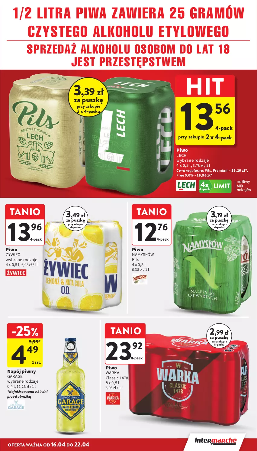 Gazetka promocyjna Intermarche - Gazetka Intermarche - ważna 16.04 do 22.04.2026 - strona 35 - produkty: Gra, Namysłów, Napój, Piwa, Piwo, Warka