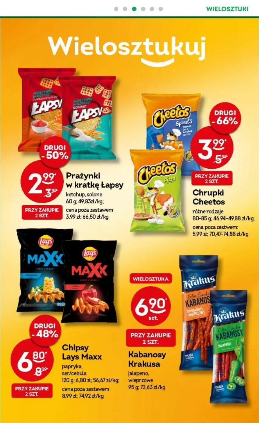 Gazetka promocyjna Żabka - ważna 13.09 do 19.09.2023 - strona 17 - produkty: Cebula, Cheetos, Chipsy, Chrupki, Kabanos, Ketchup, Krakus, Papryka, Ser