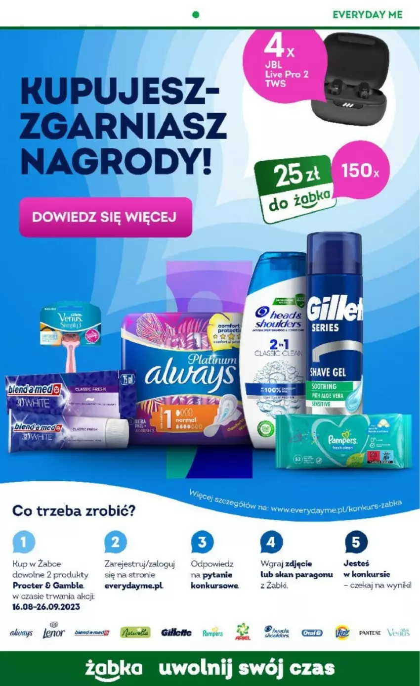 Gazetka promocyjna Żabka - ważna 13.09 do 19.09.2023 - strona 47 - produkty: Aloe vera, Always, Gillette, Gra, Pantene