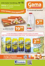 Gazetka promocyjna Gama - Gazetka Gama - Gazetka - ważna od 22.07 do 22.07.2025 - strona 1 - produkty: Piwa, Piwo, Piec, Gra, Piątnica, Tatra, Kiełbasa, Mleko, Fa