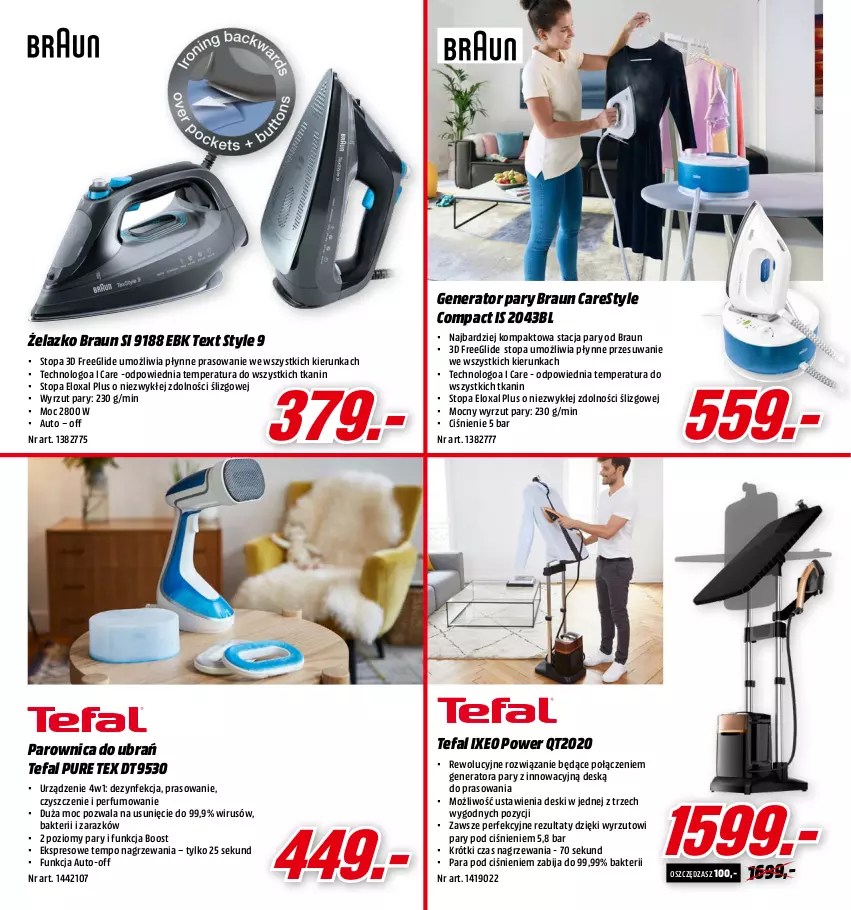 Gazetka promocyjna Media Markt - Gazetka Media Markt - ważna 14.06 do 30.06.2021 - strona 11 - produkty: 5 Sekund, Braun, Dezynfekcja, Fa, Generator pary, Parownica, Perfum, Pur, Stacja pary, Tefal, Top