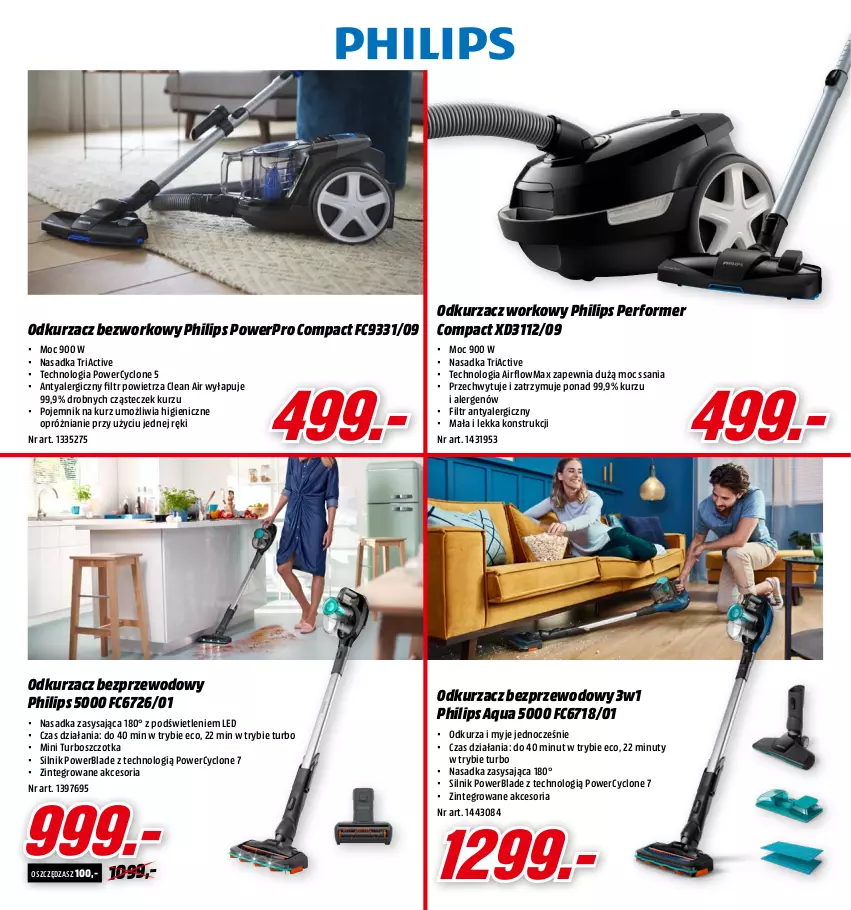 Gazetka promocyjna Media Markt - Gazetka Media Markt - ważna 14.06 do 30.06.2021 - strona 15 - produkty: Nuty, Odkurzacz, Odkurzacz bezprzewodowy, Philips, Pojemnik, Szczotka