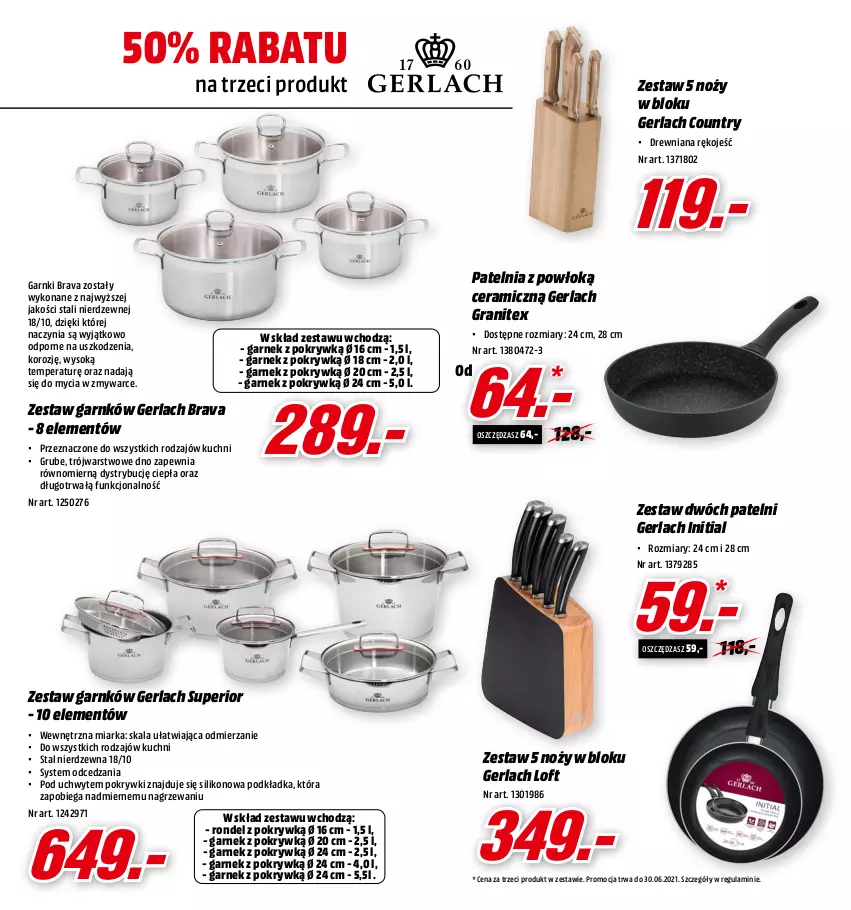 Gazetka promocyjna Media Markt - Gazetka Media Markt - ważna 14.06 do 30.06.2021 - strona 16 - produkty: Garnek, Gra, Miarka, Noż, Patelnia, Podkład, Podkładka, Por, Rondel, Sok