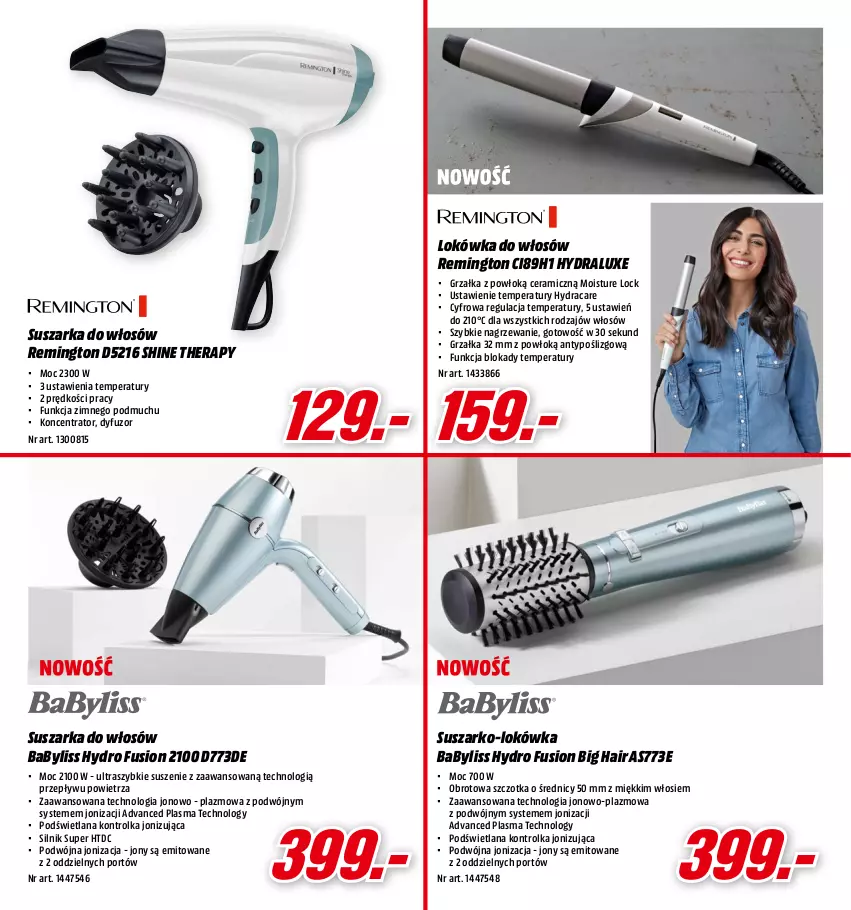 Gazetka promocyjna Media Markt - Gazetka Media Markt - ważna 14.06 do 30.06.2021 - strona 6 - produkty: Babyliss, Fusion, LANA, Lokówka, Por, Remington, Suszarka, Szczotka