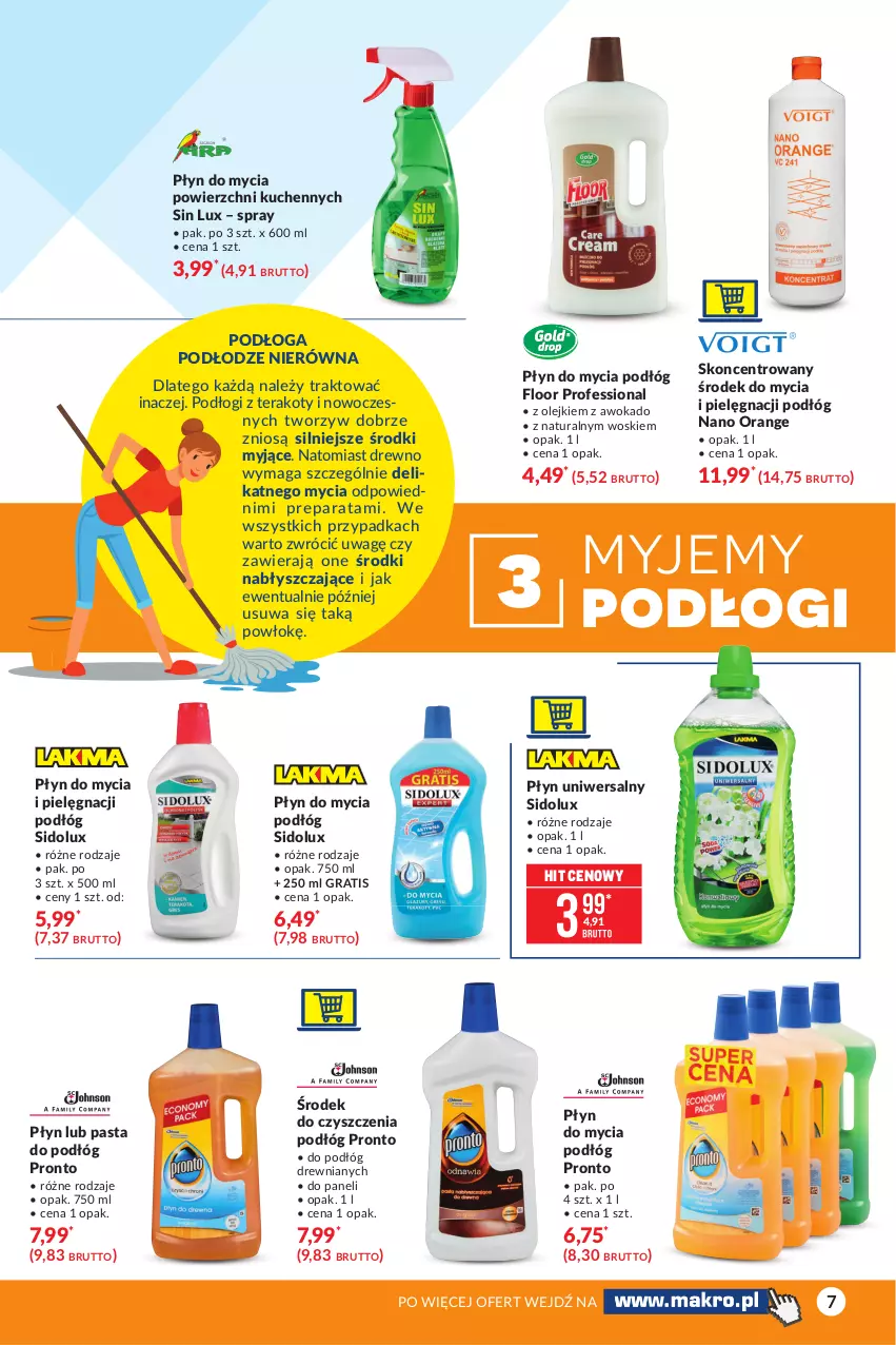 Gazetka promocyjna Makro - [Oferta specjalna] Wiosenne wyzwanie - 12 sposobów na czysty dom - ważna 09.03 do 22.03.2021 - strona 7 - produkty: Gra, Olej, Płyn do mycia, Płyn do mycia podłóg, Pronto, Sidolux, Tera