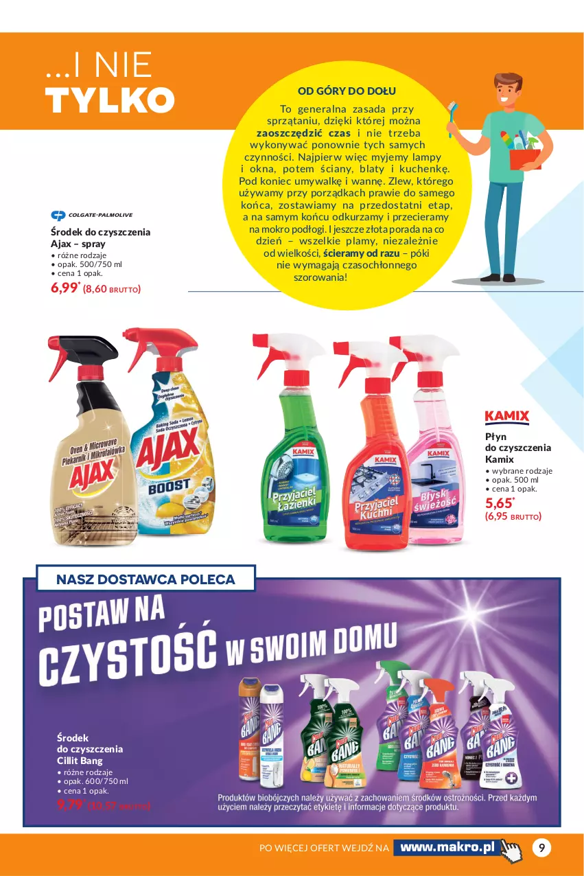 Gazetka promocyjna Makro - [Oferta specjalna] Wiosenne wyzwanie - 12 sposobów na czysty dom - ważna 09.03 do 22.03.2021 - strona 9 - produkty: Ajax, Cillit Bang, Por, Zlew