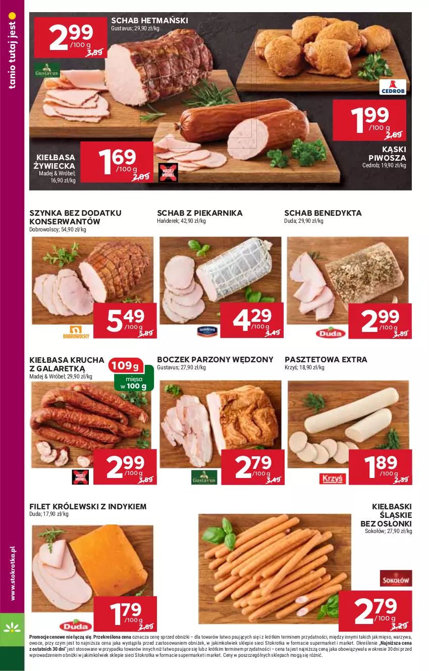 Gazetka promocyjna Stokrotka - Supermarket Opole/Radom - ważna 23.01 do 29.01.2025 - strona 12 - produkty: Boczek, Gala, HP, Kiełbasa, Kiełbasa krucha, Kiełbaski śląskie, Królewski, Pasztet, Piekarnik, Piwo, Schab Benedykta, Ser, Sos, Szynka