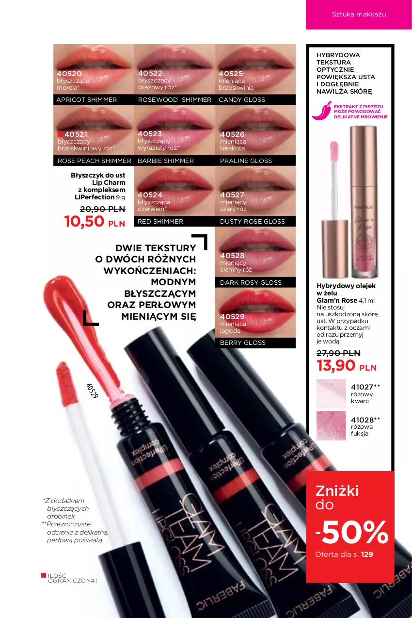 Gazetka promocyjna Faberlic - Gazetka - ważna 06.09 do 26.09.2021 - strona 129 - produkty: Barbie, Błyszczyk do ust, Candy, Gra, Makijaż, Morela, Olej, Pieprz, Tera