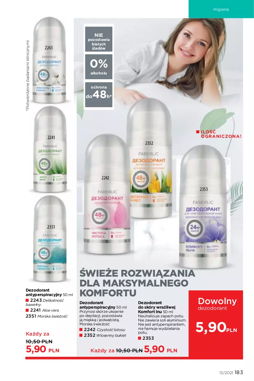 Gazetka promocyjna Faberlic - Gazetka - ważna 06.09 do 26.09.2021 - strona 183 - produkty: Aloe vera, Antyperspirant, Bukiet, Dezodorant, Gra