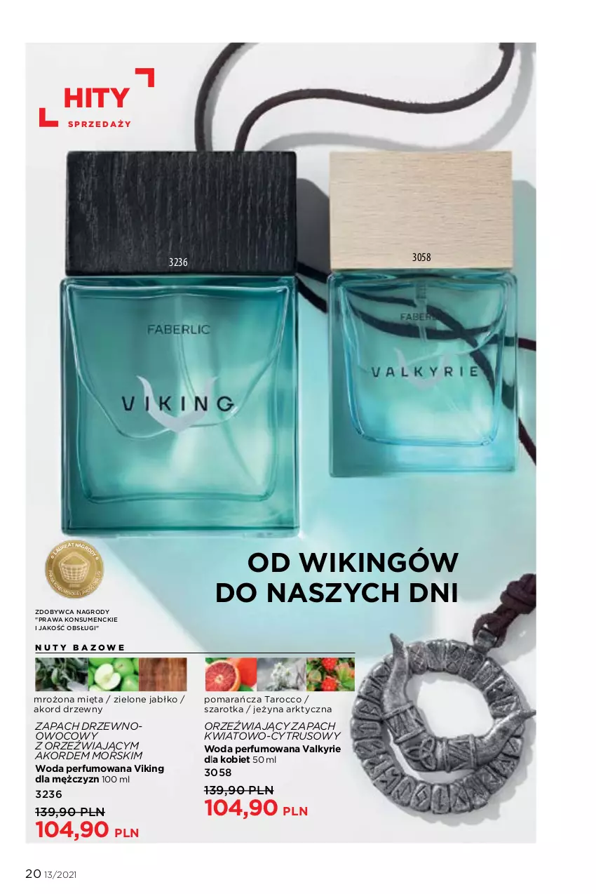 Gazetka promocyjna Faberlic - Gazetka - ważna 06.09 do 26.09.2021 - strona 20 - produkty: Mięta, Nuty, O nas, Perfum, Woda, Woda perfumowana