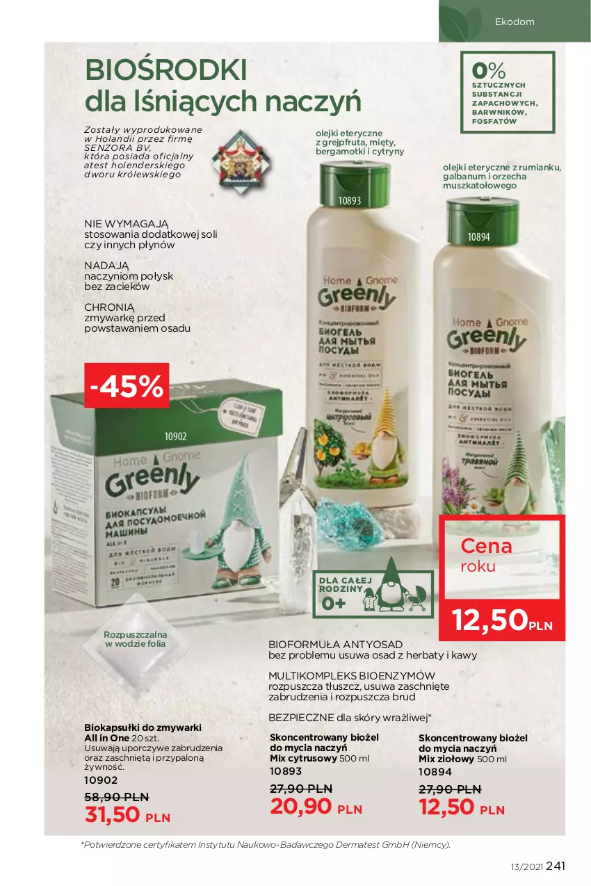 Gazetka promocyjna Faberlic - Gazetka - ważna 06.09 do 26.09.2021 - strona 241 - produkty: Biokap, Cytryny, Do mycia naczyń, Fa, Grejpfrut, Królewski, Mus, Okap, Olej, Piec, Por, Rum, Zmywarki