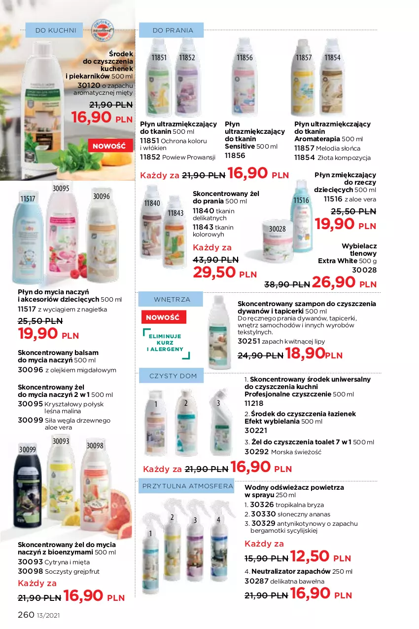 Gazetka promocyjna Faberlic - Gazetka - ważna 06.09 do 26.09.2021 - strona 260 - produkty: Aloe vera, Ananas, Balsam do mycia naczyń, Bryza, Do mycia naczyń, Dywan, Dzieci, Grejpfrut, Mięta, Odświeżacz powietrza, Olej, Piekarnik, Płyn do mycia, Płyn do mycia naczyń, Szampon, Tera, Wełna