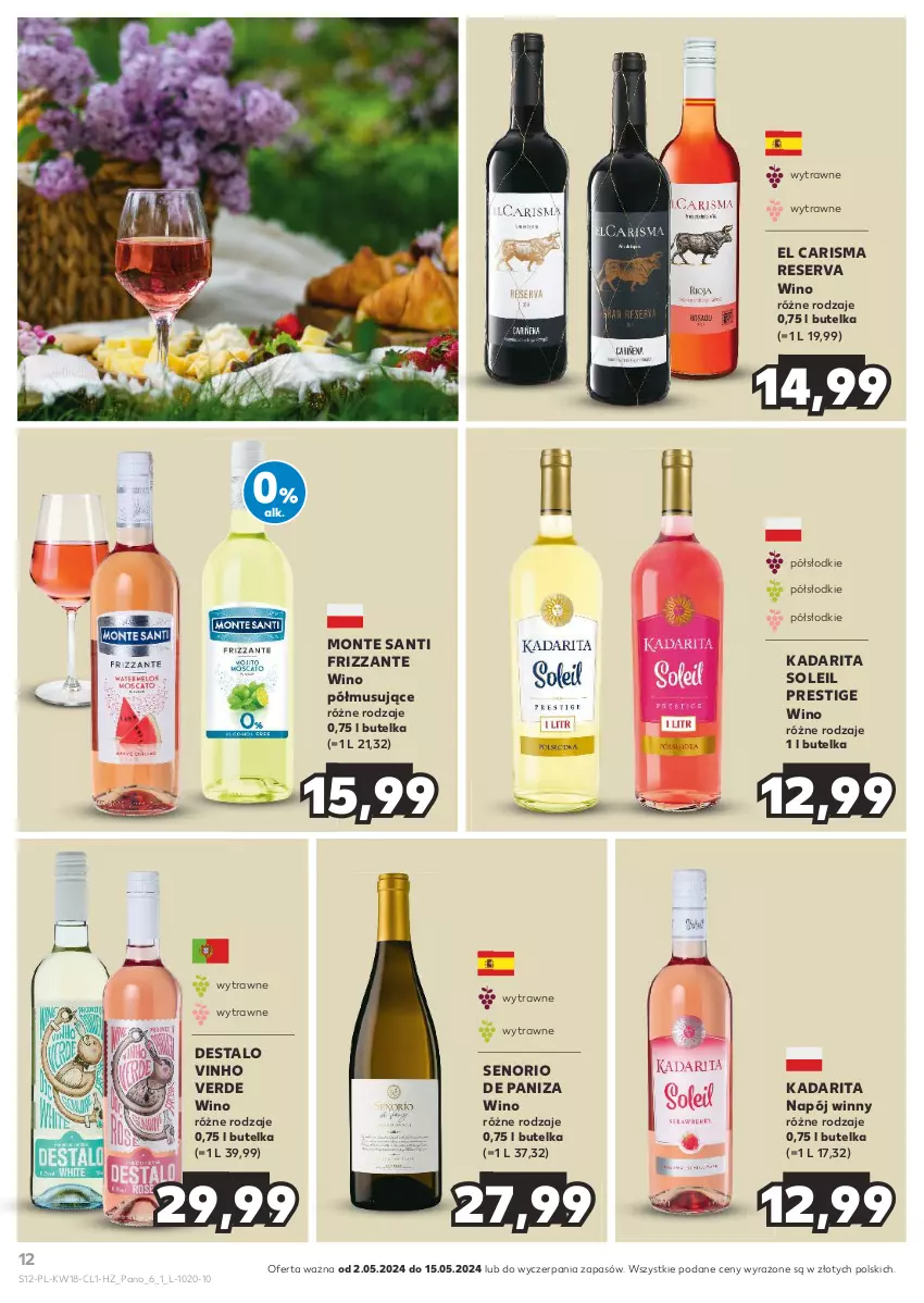 Gazetka promocyjna Kaufland - Barek Kauflandu - ważna 02.05 do 15.05.2024 - strona 12 - produkty: Monte, Monte Santi, Mus, Napój, Ser, Wino