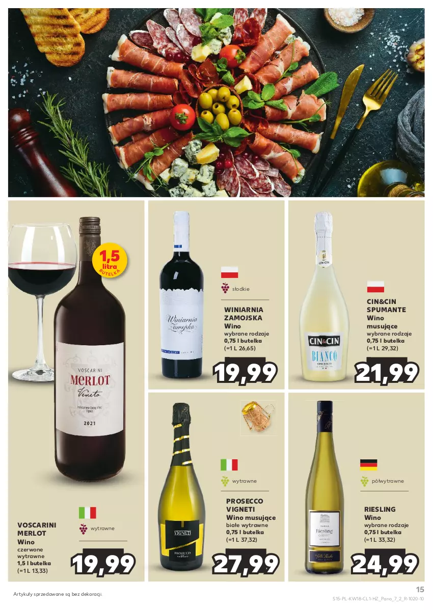 Gazetka promocyjna Kaufland - Barek Kauflandu - ważna 02.05 do 15.05.2024 - strona 15 - produkty: Merlot, Mus, Prosecco, Puma, Winiarnia Zamojska, Wino, Wino czerwone, Wino musujące