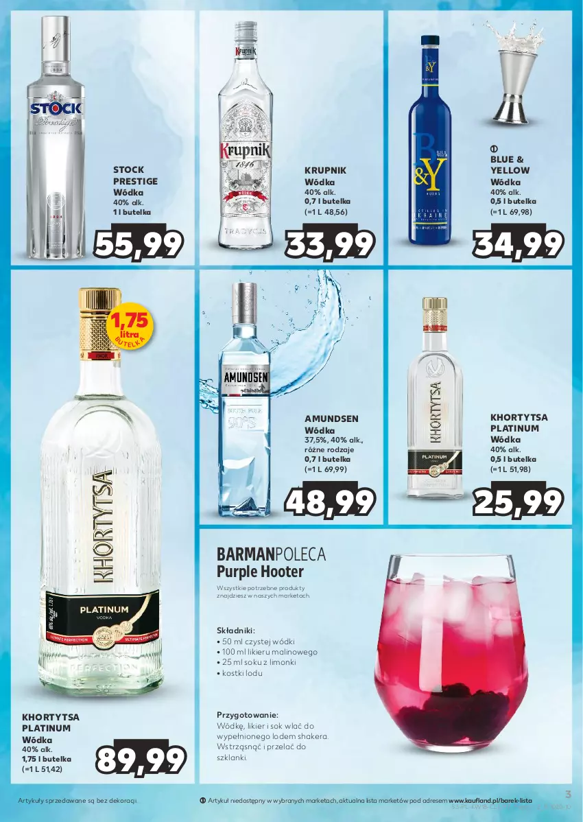 Gazetka promocyjna Kaufland - Barek Kauflandu - ważna 02.05 do 15.05.2024 - strona 3 - produkty: Amundsen, Dres, Krupnik, Lanki, Likier, Pur, Sok, Stock, Wódka