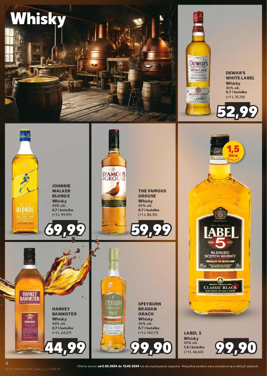 Gazetka promocyjna Kaufland - Barek Kauflandu - ważna 02.05 do 15.05.2024 - strona 4 - produkty: Fa, Johnnie Walker, The Famous Grouse, Whisky