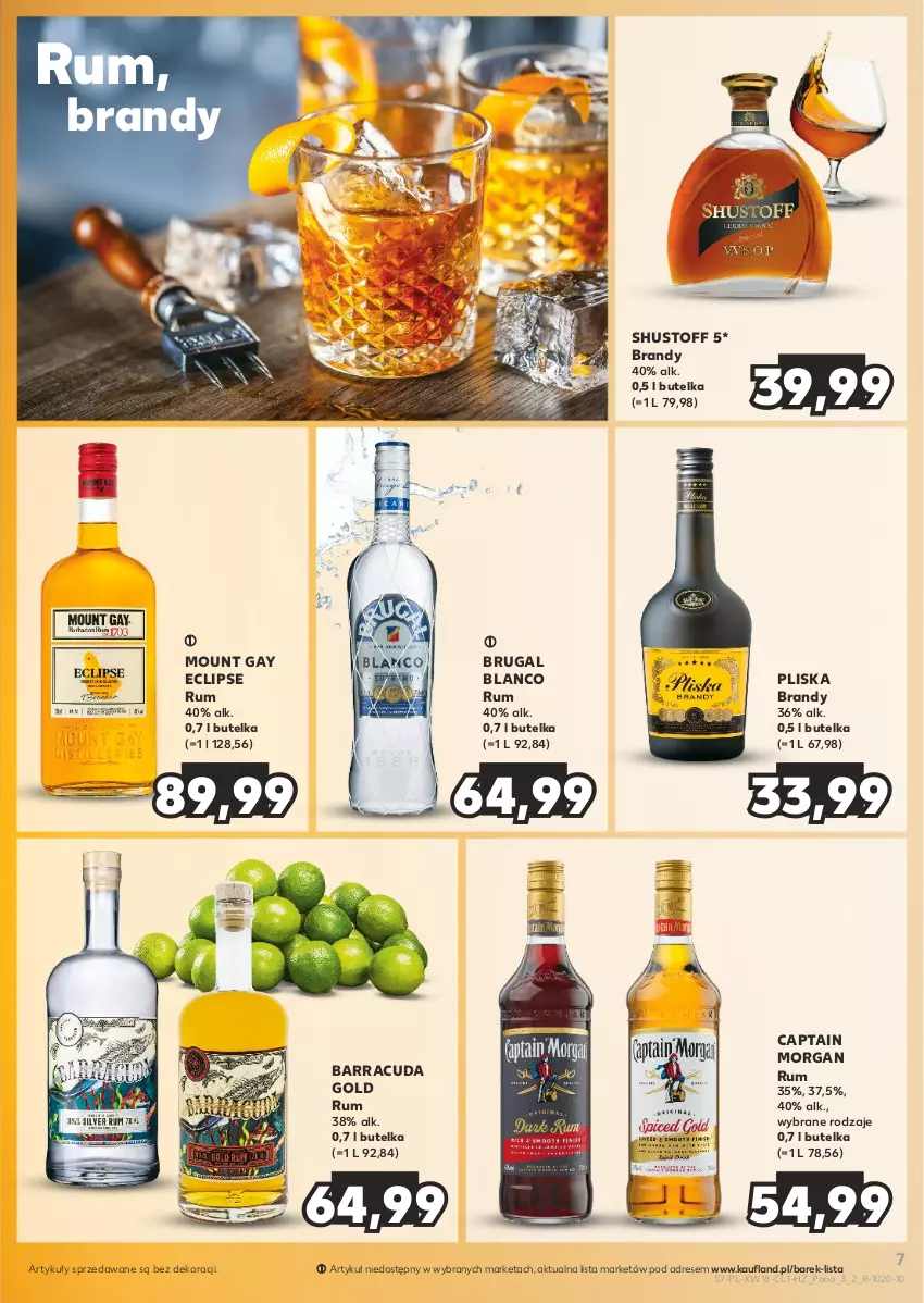 Gazetka promocyjna Kaufland - Barek Kauflandu - ważna 02.05 do 15.05.2024 - strona 7 - produkty: Brandy, Captain Morgan, Dres, Pliska, Rum