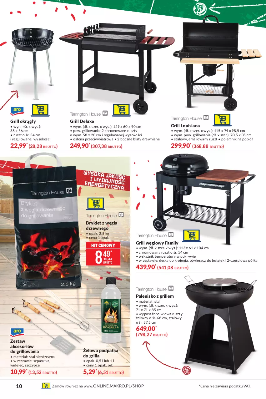 Gazetka promocyjna Makro - [Oferta specjalna] Sezon na grillowanie - ważna 18.05 do 07.06.2021 - strona 10 - produkty: Deska do krojenia, Fa, Grill, Otwieracz, Palenisko, Pojemnik, Półka, Sok, Szczypce, Szpatułka, Widelec