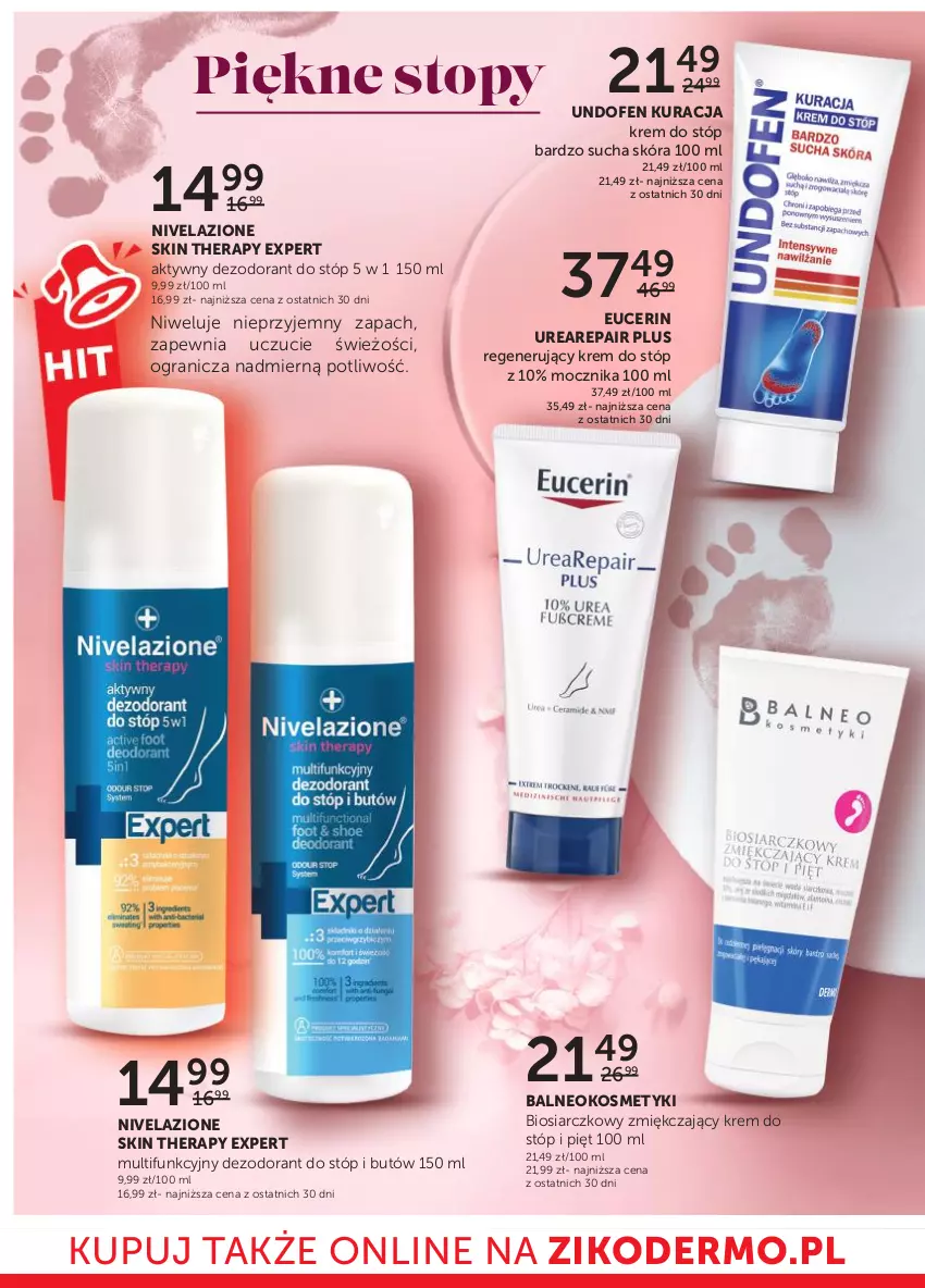 Gazetka promocyjna Ziko - Gazetka Ziko Dermo - ważna 06.04 do 19.04.2023 - strona 12 - produkty: Dezodorant, Gra, Krem do stóp, Nivelazione, Skin Therapy, Top, Undofen