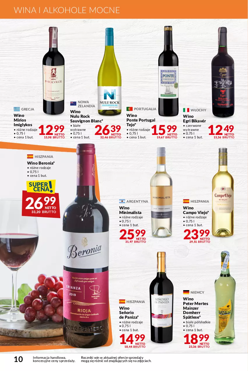 Gazetka promocyjna Makro - Najlepsze oferty - oferta z alkoholem - ważna 06.02 do 04.03.2024 - strona 10 - produkty: Alkohole, Por, Sauvignon Blanc, Wino