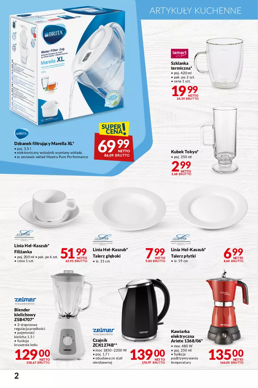 Gazetka promocyjna Makro - Najlepsze oferty - oferta z alkoholem - ważna 06.02 do 04.03.2024 - strona 2 - produkty: Blender, Czajnik, Dzbanek, Dzbanek filtrujący, Filiżanka, Kawiarka, Kubek, Pur, Szklanka, Talerz, Talerz głęboki, Top