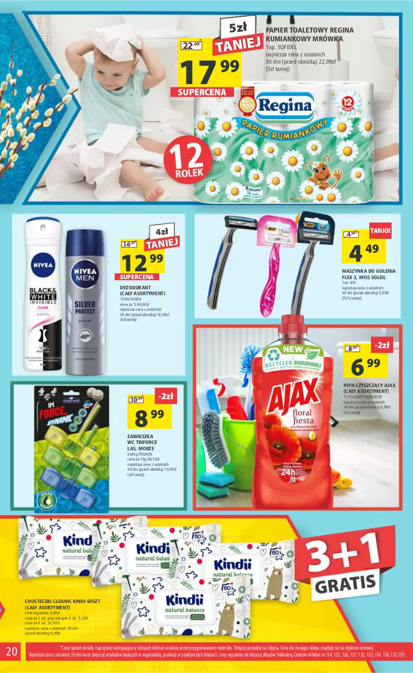 Gazetka promocyjna Arhelan - Gazetka - ważna 22.03 do 31.03.2024 - strona 20 - produkty: Ajax, BIC, Chusteczki, Cleanic, Colgate, Dezodorant, Gin, LG, Maszynka, Maszynka do golenia, Nivea, Palmolive, Papier, Papier toaletowy, Rum, Szynka