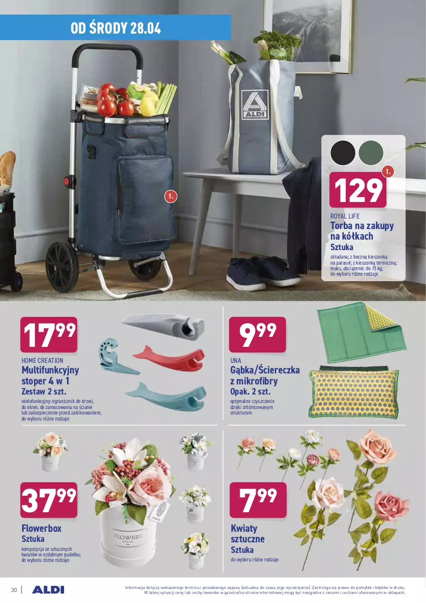 Gazetka promocyjna Aldi - ważna 26.04 do 30.04.2021 - strona 30 - produkty: Drzwi, Gra, Parasol, Piec, Top, Torba, Torba na zakupy