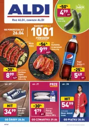 Gazetka promocyjna Aldi - Gazetka - ważna od 30.04 do 30.04.2021 - strona 1 - produkty: Blezer damski, Pstrąg tęczowy, Tenisówki, Balta Mare, Pepsi, Pstrąg, Grill, Kiełbasa, Kiełbasa śląska, Fa