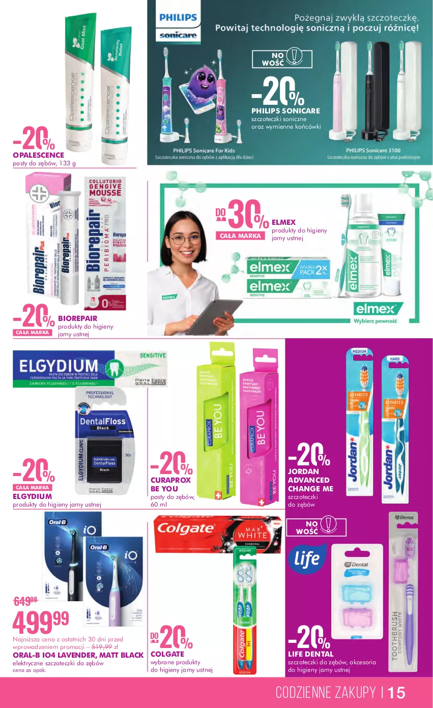 Gazetka promocyjna Super Pharm - Gazetka - ważna 16.08 do 30.08.2023 - strona 15 - produkty: Biorepair, Colgate, Curaprox, Elgydium, Elmex, Lack, LG, Philips