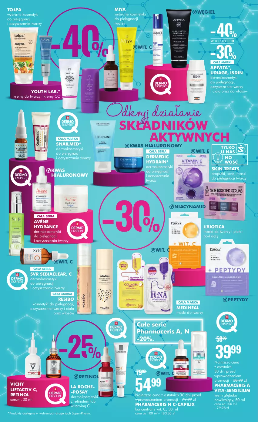 Gazetka promocyjna Super Pharm - Gazetka - ważna 16.08 do 30.08.2023 - strona 5 - produkty: Acer, Avène, Dermedic, Kosmetyki do pielęgnacji, La Roche-Posay, Pharmaceris, Rum, Ser, Serum, SVR, Tołpa, Vichy